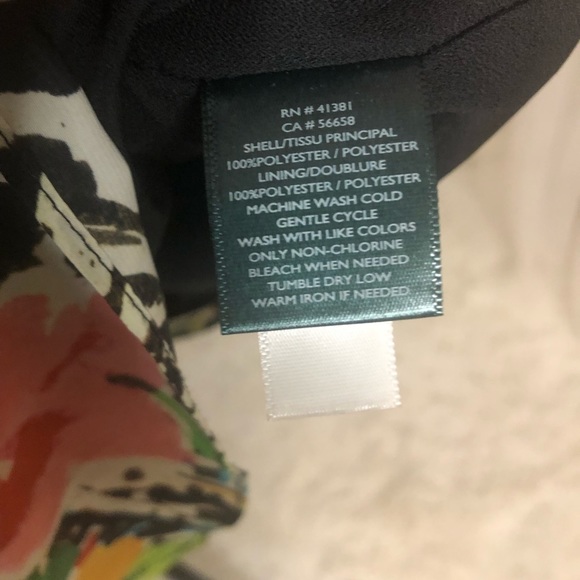 Lauren by Ralph Lauren Floral dress short sleeve black Size 6 - Picture 10 of 10